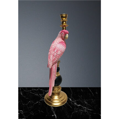 Candle holder Pavelle parrot pink 47 cm