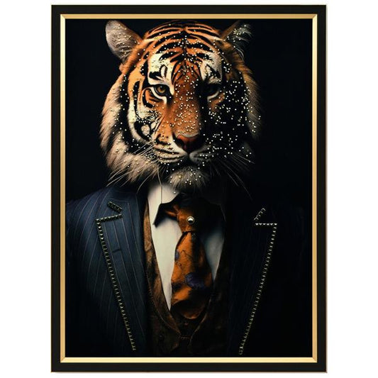 Lerretsbilde tiger hipster 64x84 cm