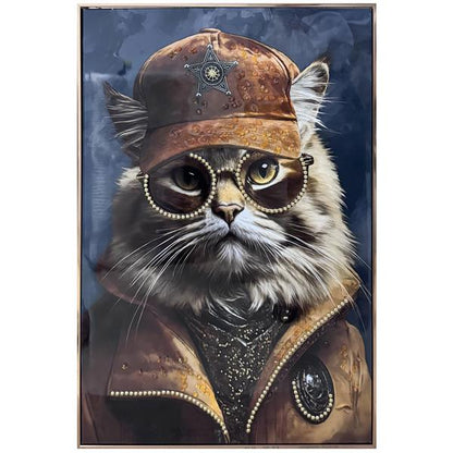 Lerretsbilde katt sheriff 62x92 cm