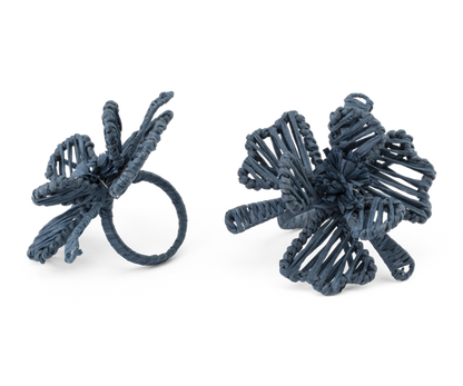 Serviettring Flower Blue