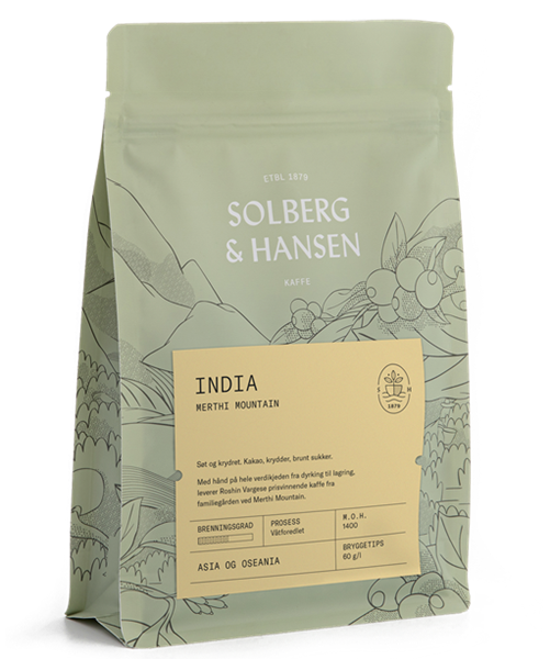 India Merthi Mountain kaffe hele bønner 250 gram