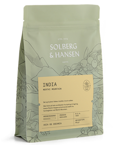 India Merthi Mountain kaffe hele bønner 250 gram