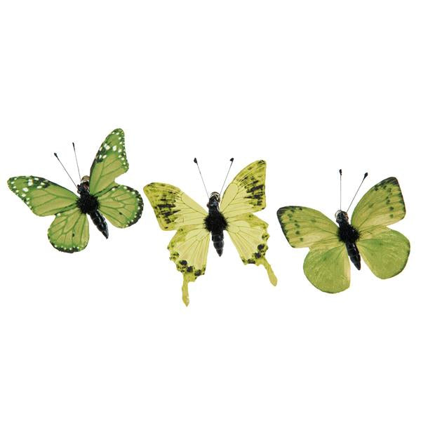 Sommerfugl grønn 5 cm