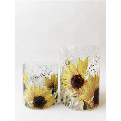 Votive Holder Sunflower 9x10 cm