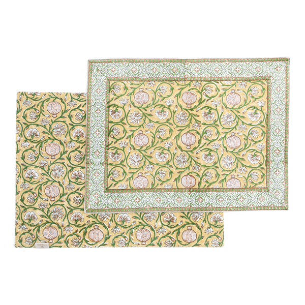 Spisebrikke Tangier Pomegranate Butter Yellow 37x50 cm
