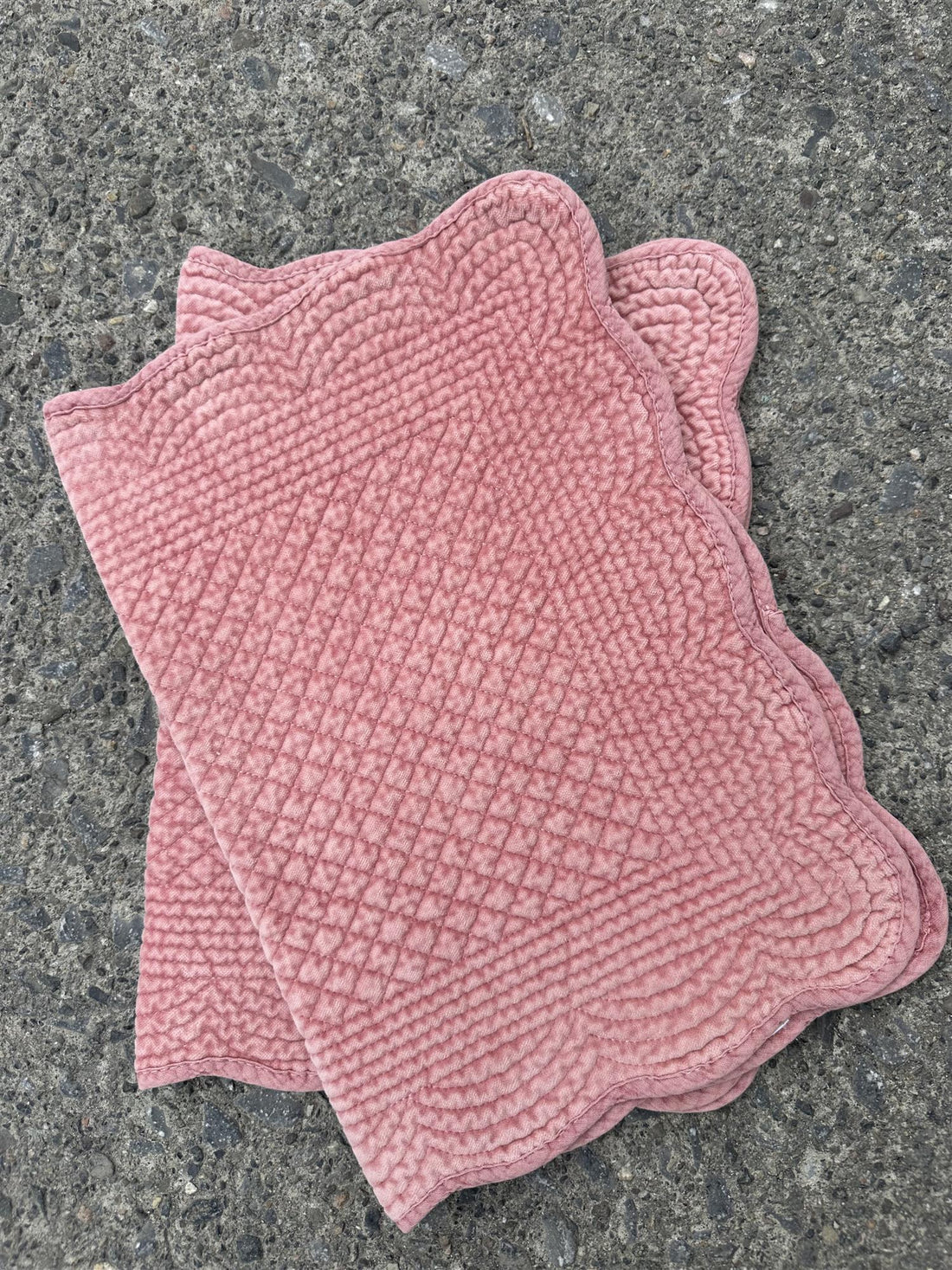 Spisebrikke velour Dusty Rose