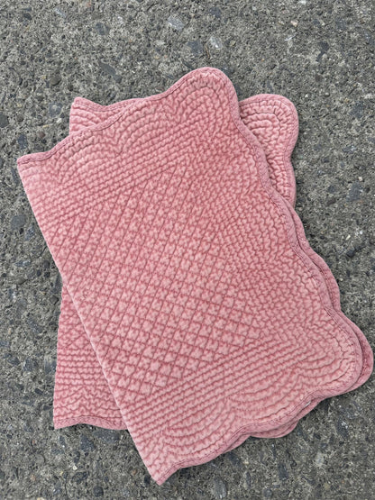 Spisebrikke velour Dusty Rose