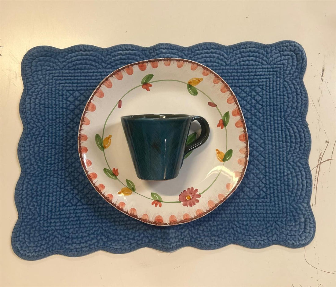 Spisebrikke velour Sky Blue
