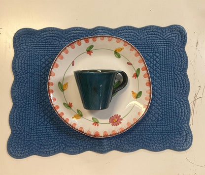 Spisebrikke velour Sky Blue