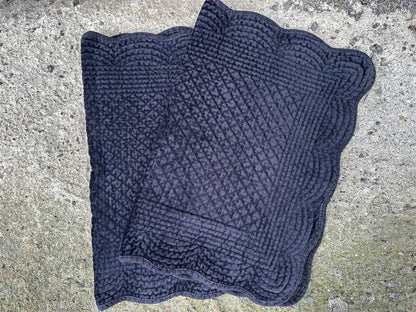 Spisebrikke velour Blue Graphite