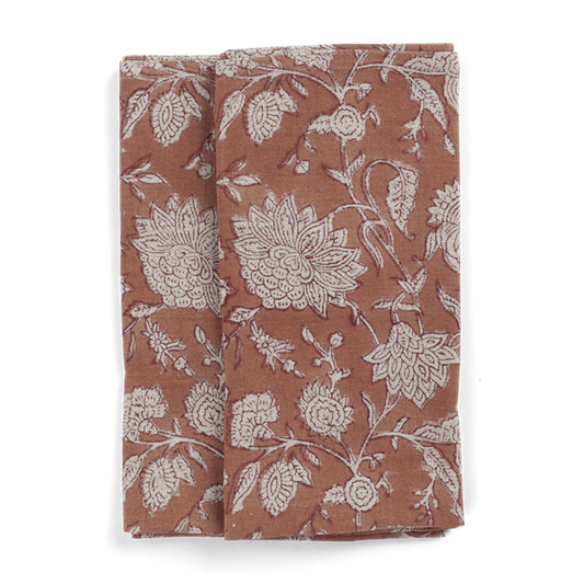 Napkin Indian Rose Terracotta Set of 2
