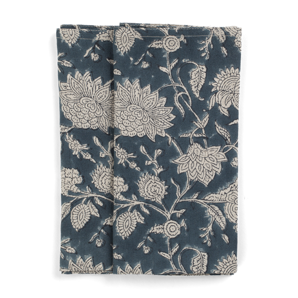 Napkin Indian Rose Denim Blue S/2