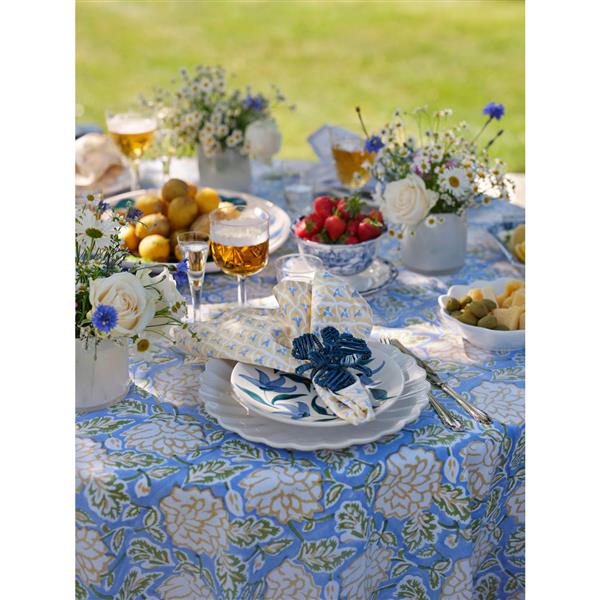 Serviettring Flower Blue