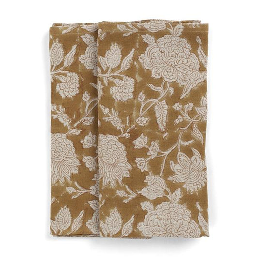 Napkin Indian Rose Ochre Set of 2