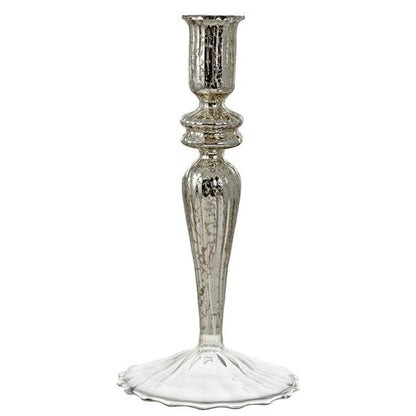 Candle holder antique silver 20 cm
