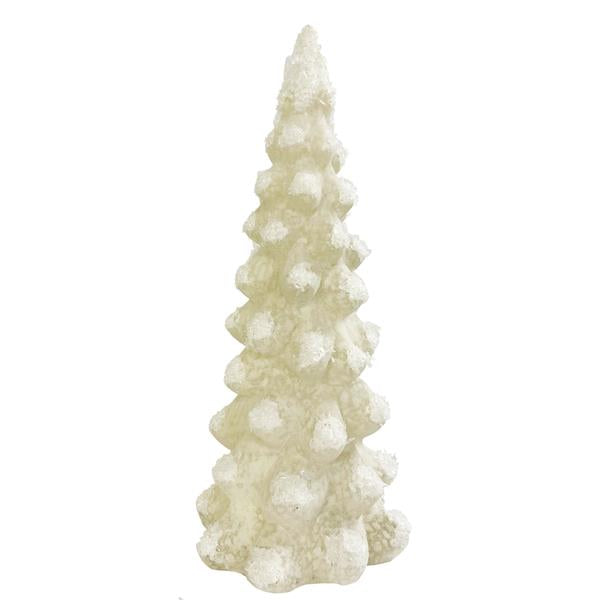 Juletre hvit m/snø 25 cm