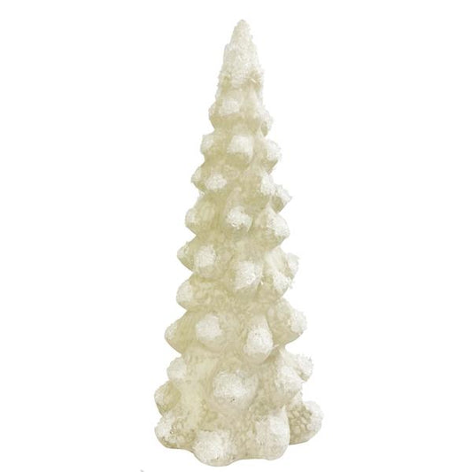 Juletre hvit m/snø 25 cm