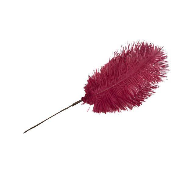 Strutsefjær vinrød 30 cm