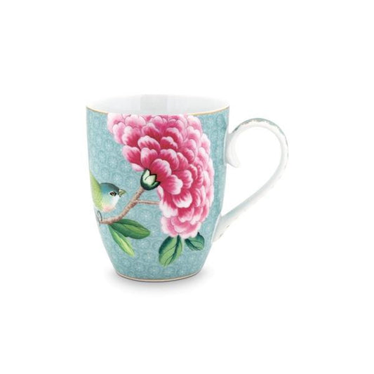 Blushing Birds blue stort krus 350 ml