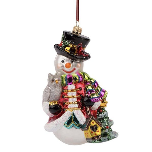 Snowman With Owl