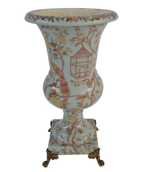 Vase Chinoiserie påfugl 32 cm