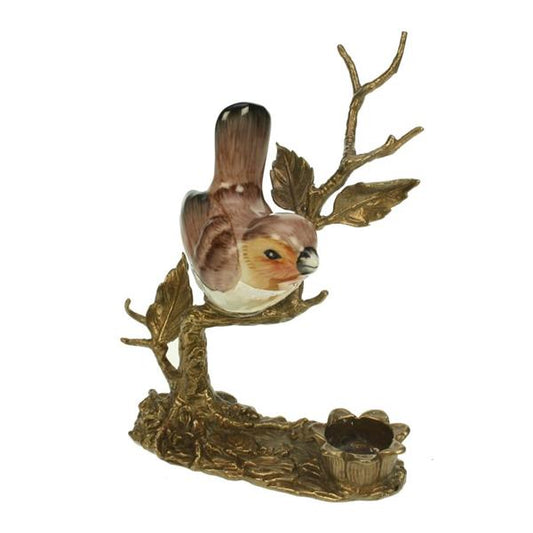 Candle holder bird 14 cm