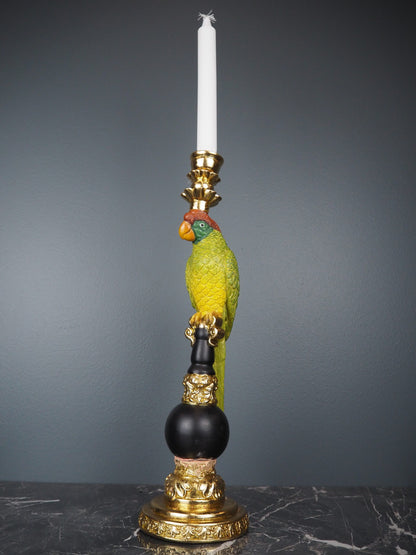 Candle holder Pavine parrot green 34 cm