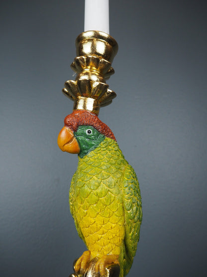 Candle holder Pavine parrot green 34 cm