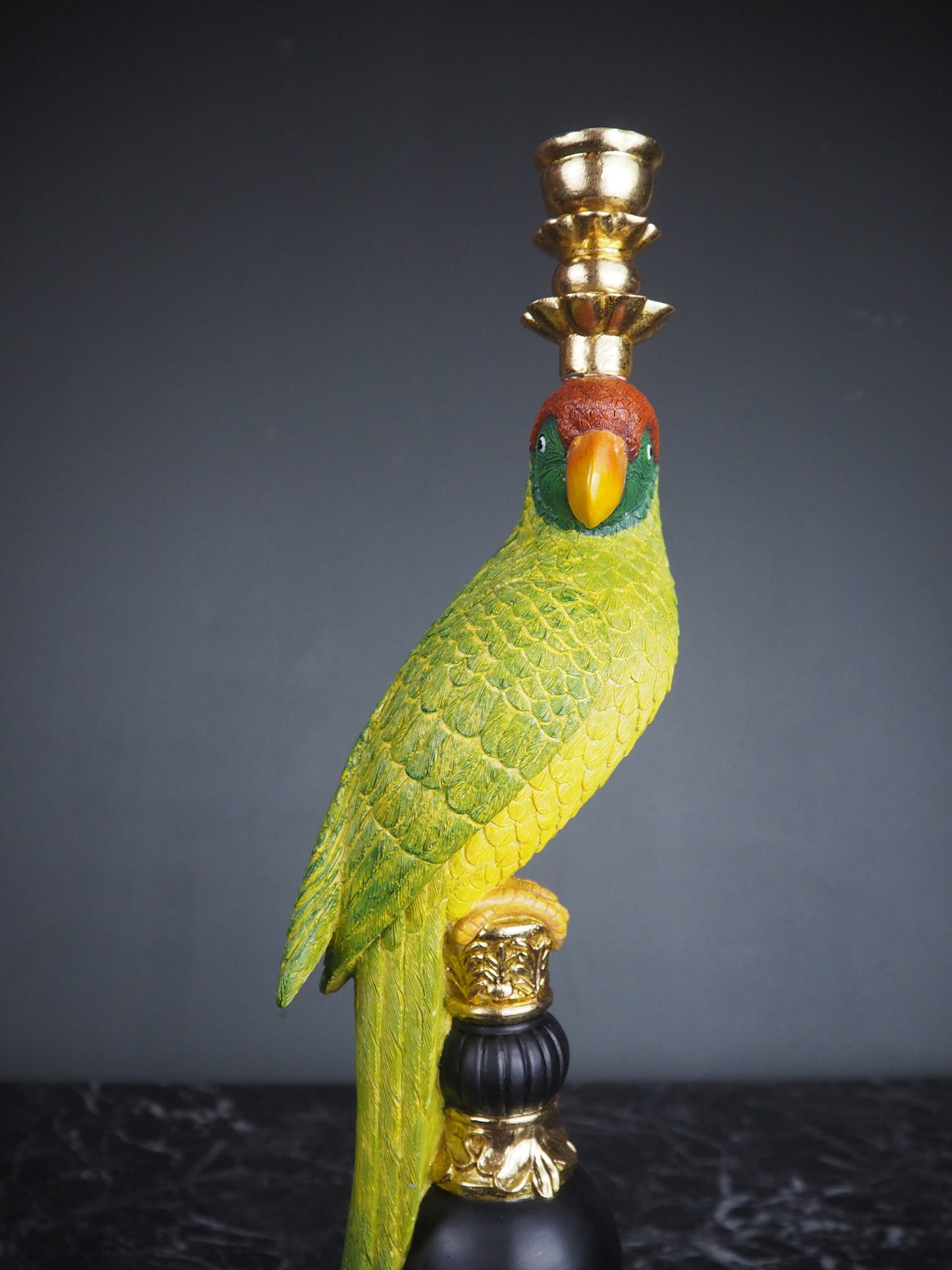 Candlestick Pavelle parrot green 47 cm
