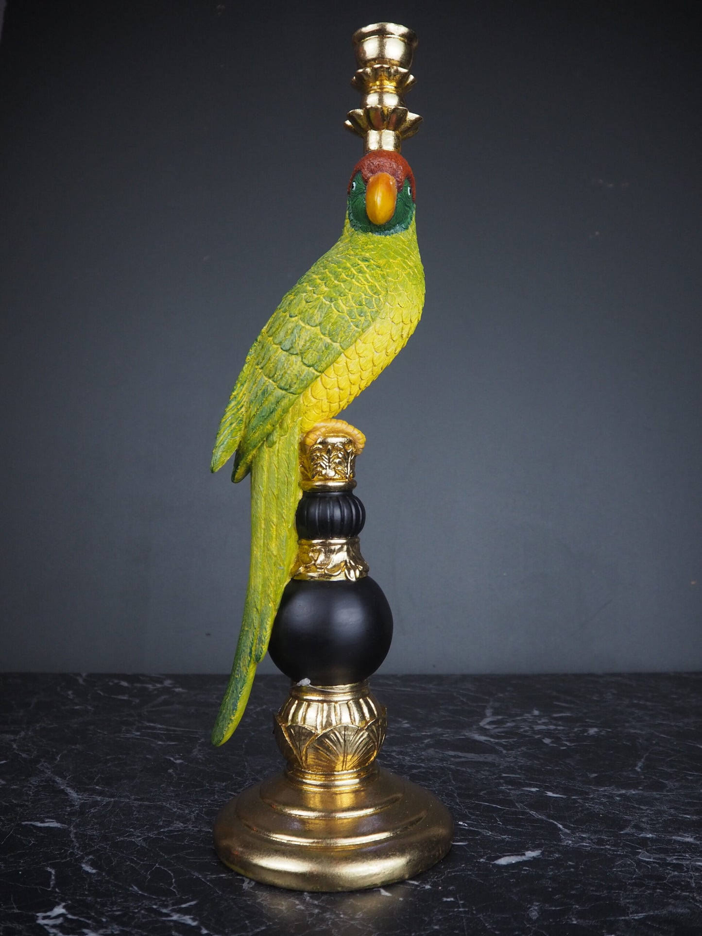 Candlestick Pavelle parrot green 47 cm