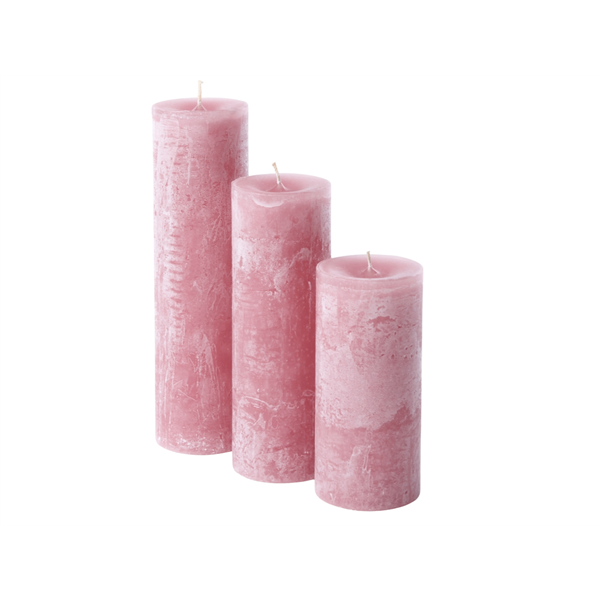 Pillar candle pink 8.6x35 cm