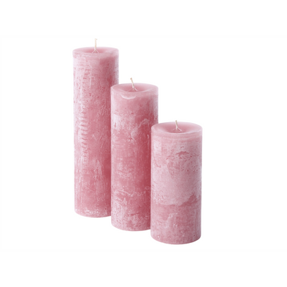Pillar candle pink 8.6x35 cm