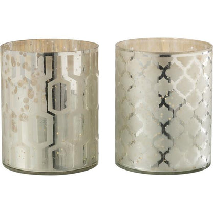 Tealight holder silver 9.5 cm