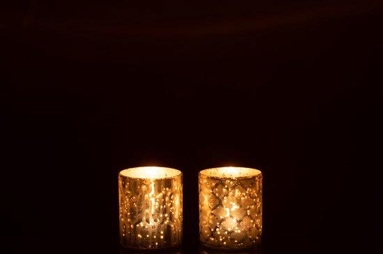 Tealight holder silver 9.5 cm