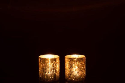 Tealight holder silver 9.5 cm