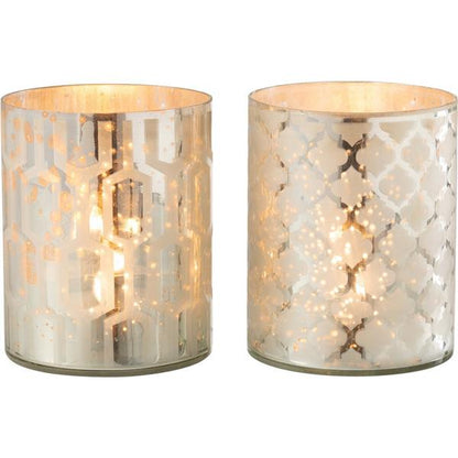Tealight holder silver 9.5 cm