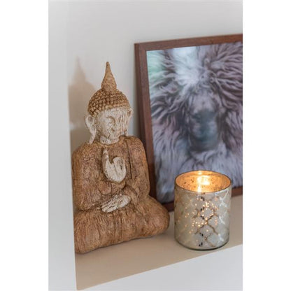 Tealight holder silver 9.5 cm
