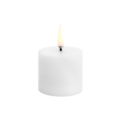 LED pillar candle Nordic White 5x4.5 cm