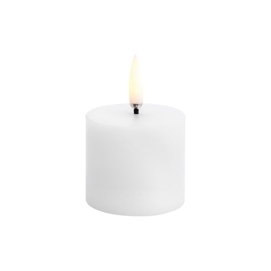 LED pillar candle Nordic White 5x4.5 cm