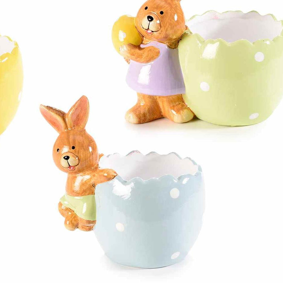 Blue bowl with rabbit 11 cm