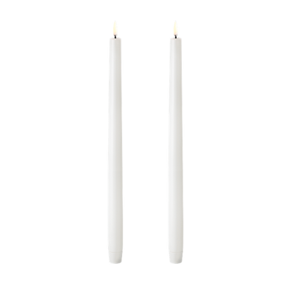 LED kronelys hvit 35 cm