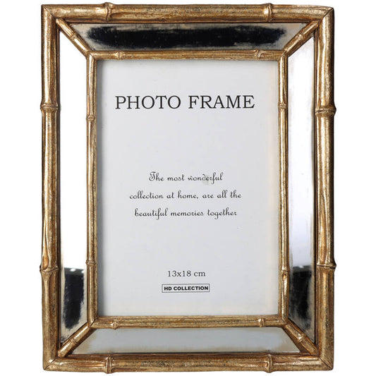 Picture frame glass gold 13x18 cm