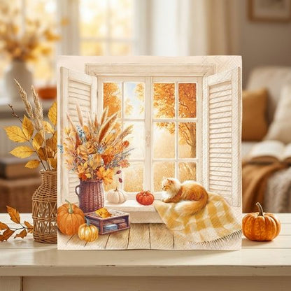 Serviett lunch Cozy Fall View cream