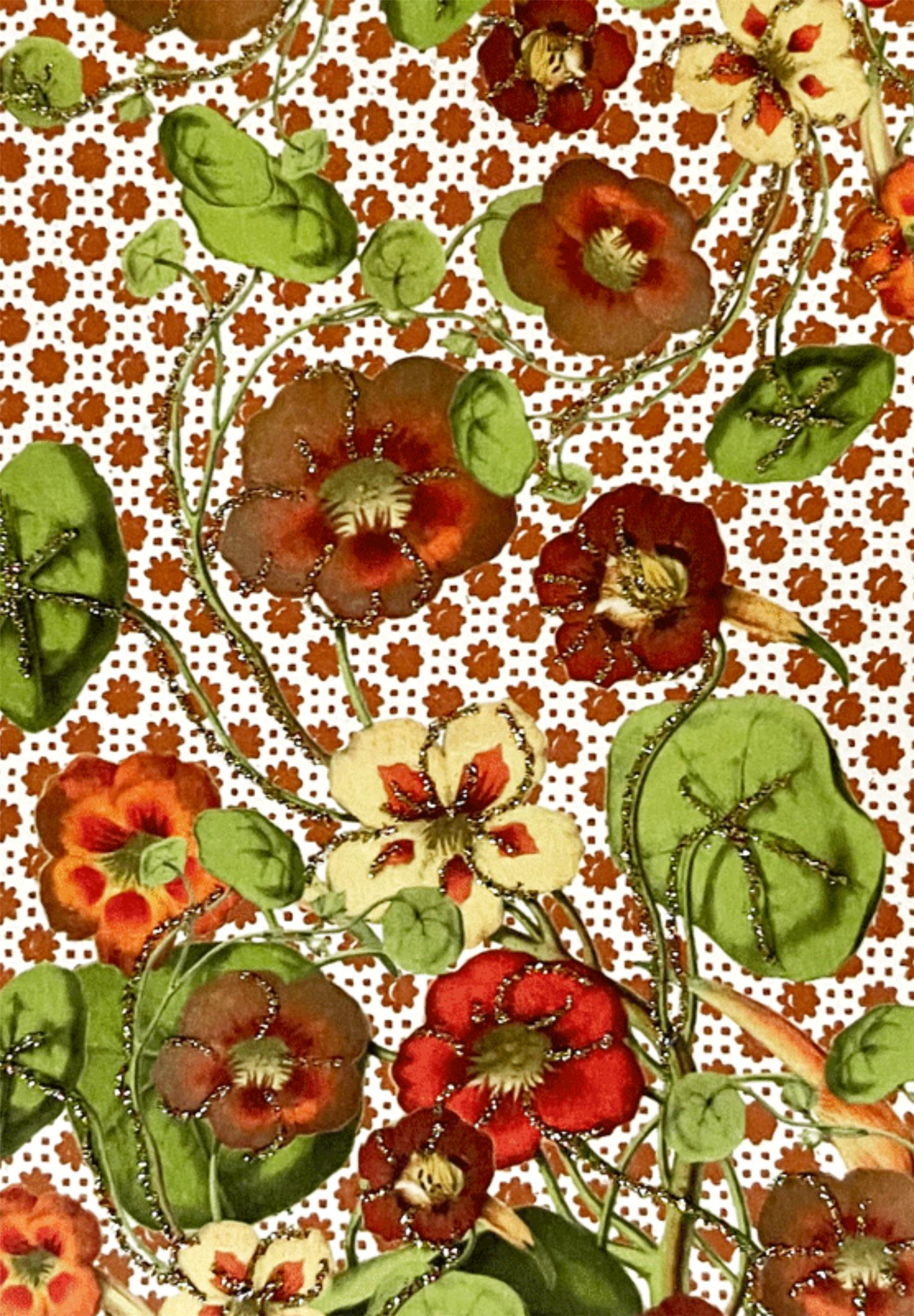 Glitterkort Blomkarse