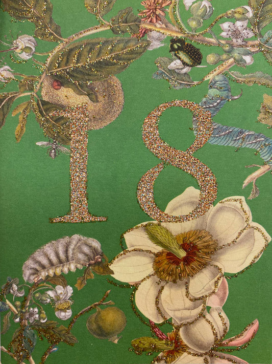 Glitter card 18 years