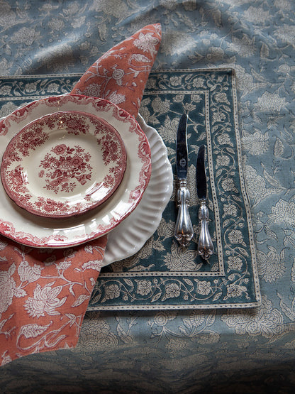 Tablecloth Indian Rose Terracotta 170x270 cm