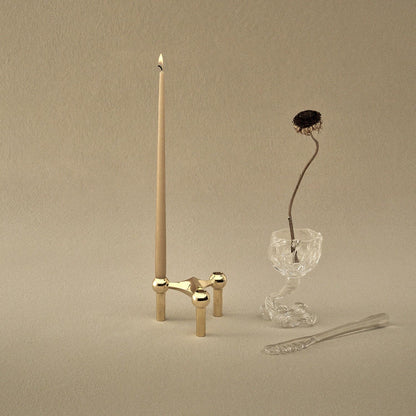 STOFF Nagel lysestake messing