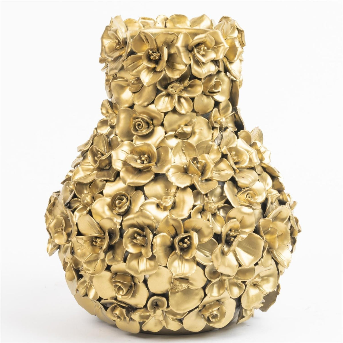 Vase Deco with flowers gold XL