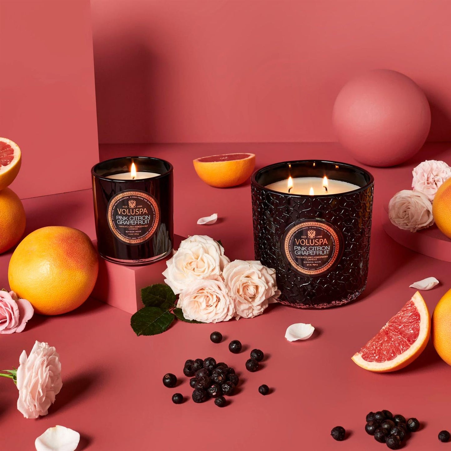 Scented Candle Pink Citron Grapefruit Classic Boxed Candle 60 Hours