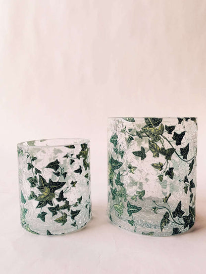 Lysglass eføy 9x10 cm